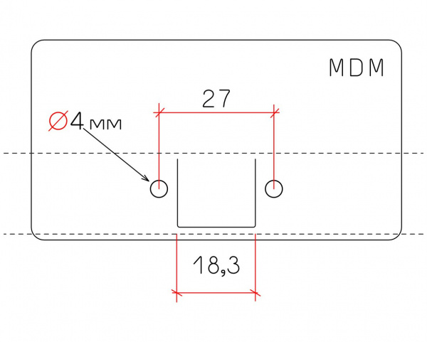 Плитка разметки МДМ 27х18,3 (маленькая)
