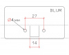 Плитка разметки BLUM 27х14,3 (маленькая)