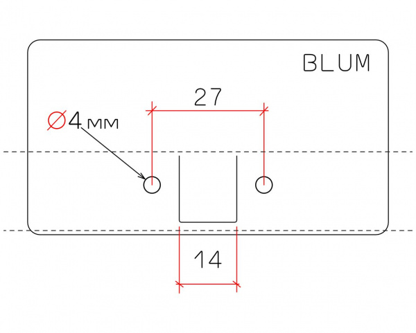 Плитка разметки BLUM 27х14,3 (маленькая)